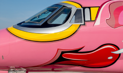 Ripley's Believe It or Not! Flying Pig Citation by Duncan Aviation complete with goggles and tongue sticking out