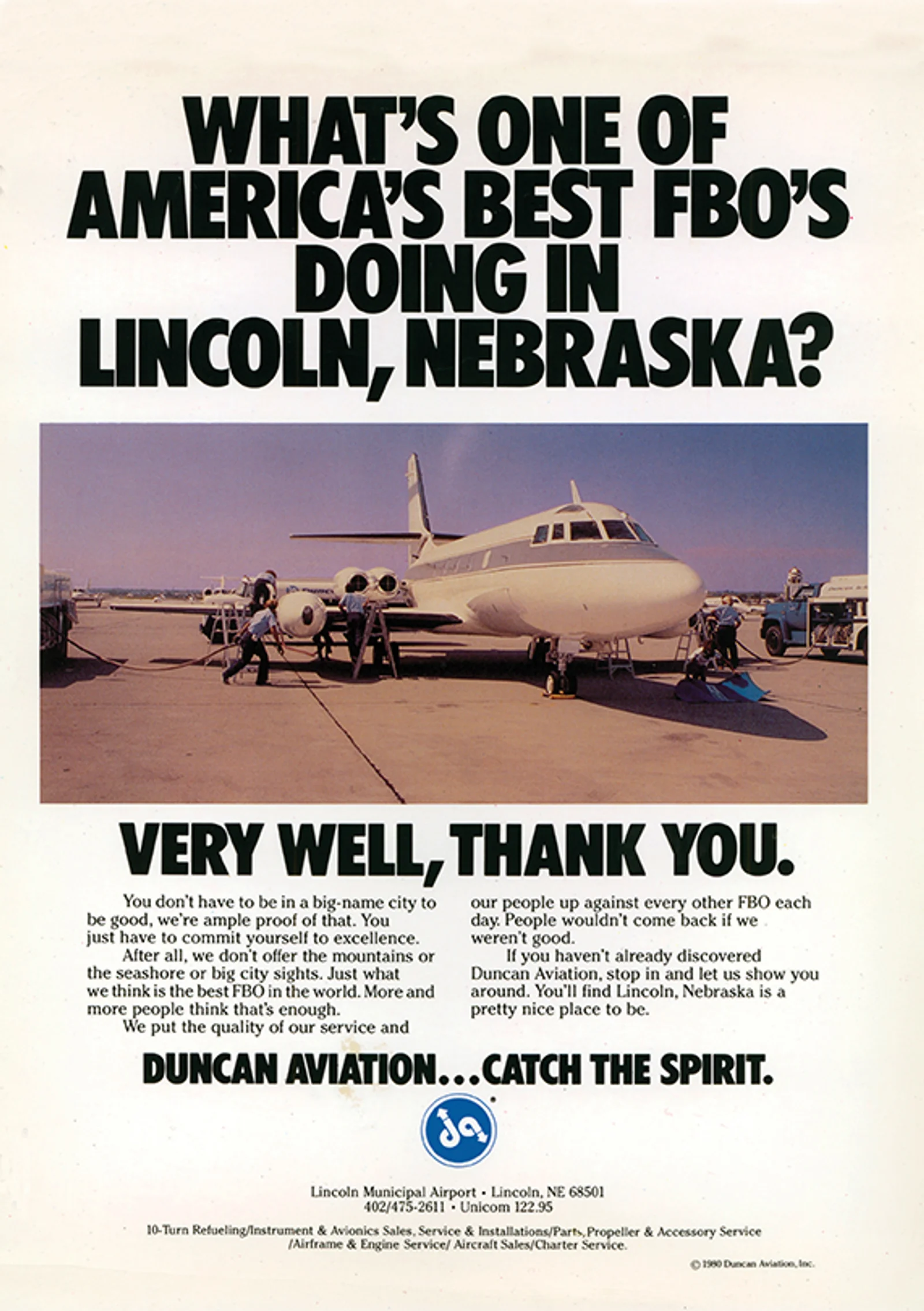An FBO service ad from the early 1980s.